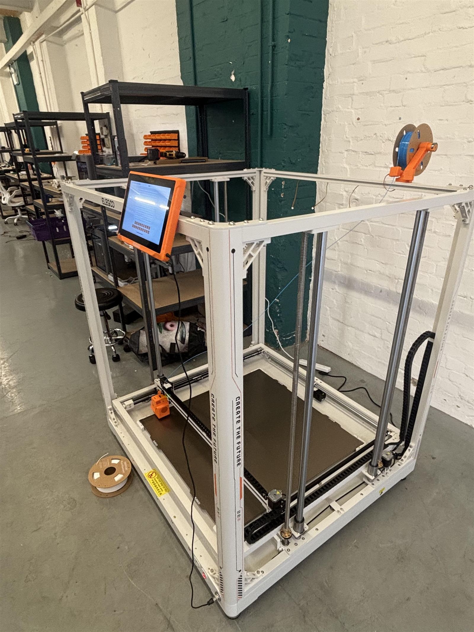 Large format 3D printer in London workshop